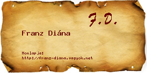 Franz Diána névjegykártya