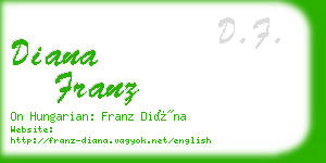 diana franz business card